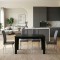 Σετ τραπεζαρία 5τμχ Darlen - Alma Megapap χρώμα sencron black - γκρι 125x72x74εκ.