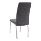Σετ τραπεζαρία 5τμχ Darlen - Alma Megapap χρώμα sencron black - γκρι 125x72x74εκ.