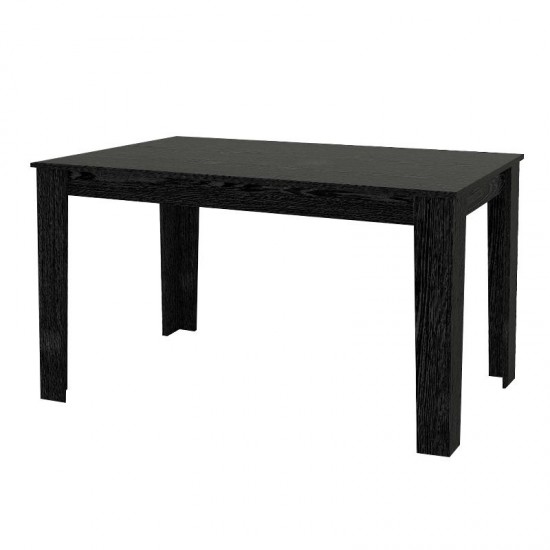 Σετ τραπεζαρία 5τμχ Darlen - Alma Megapap χρώμα sencron black - γκρι 125x72x74εκ.