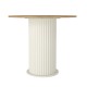 Σετ τραπεζαρία 5τμχ Bohema - Kevin Megapap χρώμα ivory/sepet oak - μόκα Ø90x77,7εκ.
