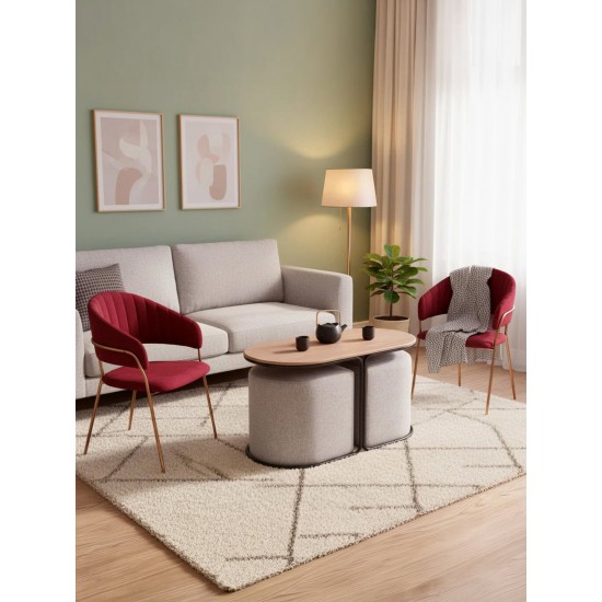 Καρέκλα Byron-Μπορντώ