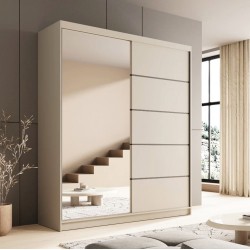Ντουλάπα Shelvia 180 συρόμενη -Cashmere