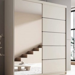 Ντουλάπα Shelvia 180 συρόμενη -Cashmere