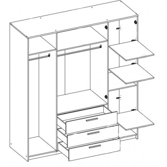 Ντουλάπα Sigrid τετράφυλλη