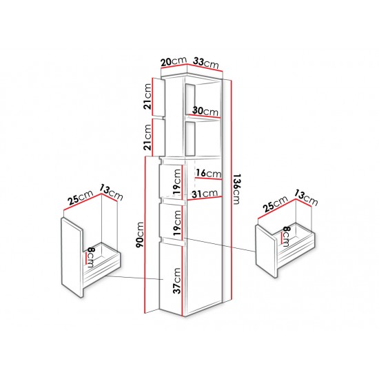 Στήλη μπάνιου Roza