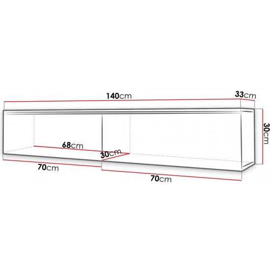 Έπιπλο τηλεόρασης Dalia-Fusiko-Mauro gualisteroo