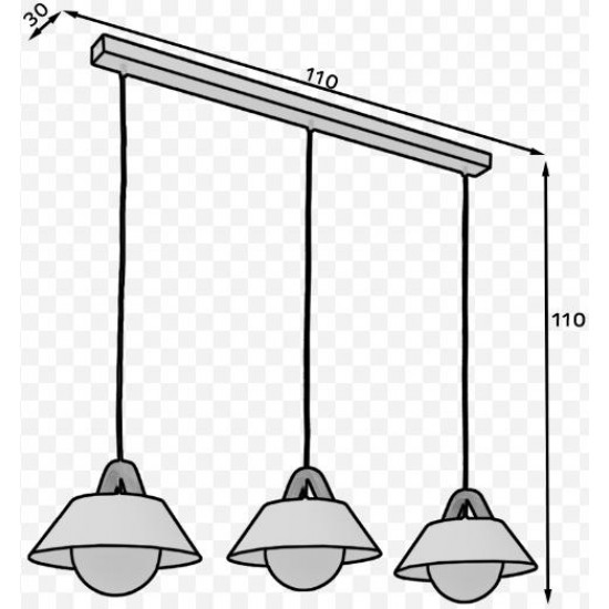 Ράγα οροφής Tara 3φωτη