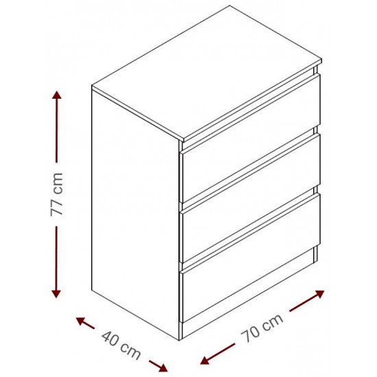 Συρταριέρα Juniper 3S-Fusiko