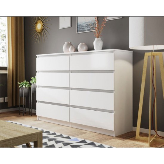 Συρταριέρα Juniper 8S-Leuko