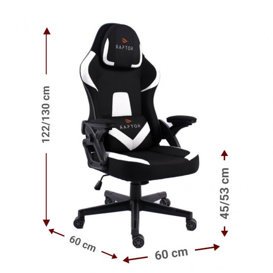 Καρέκλα Gaming Raptor Fury-Leuko