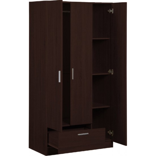Ντουλάπα Wilson 3DS τρίφυλλη-Wenge
