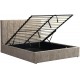 Επενδυμένο κρεβάτι Denzel-Xaki-160x200-Lift-Storage