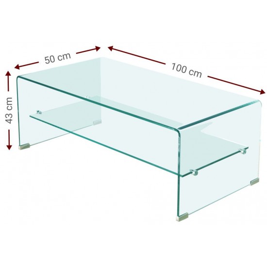Τραπεζάκι σαλονιού Crystal Shelf
