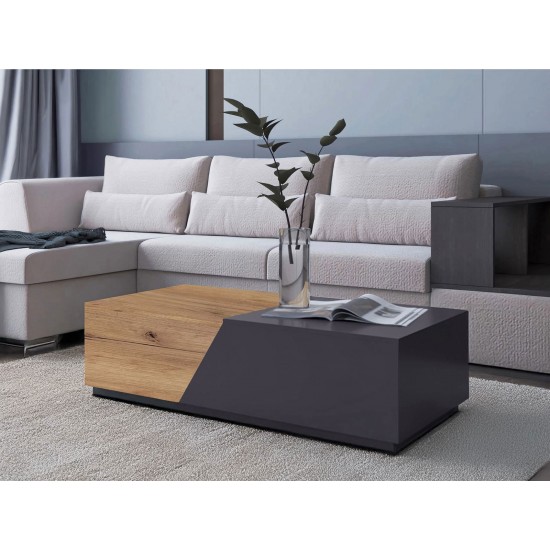 Τραπεζάκι σαλονιού Twilight-Fusiko-Mavro