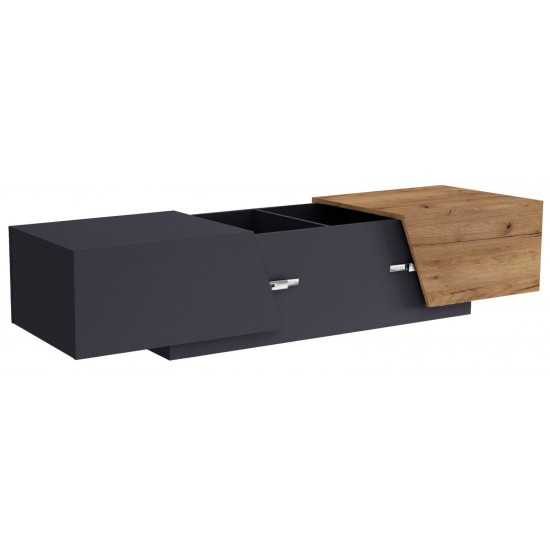 Τραπεζάκι σαλονιού Twilight-Fusiko-Mavro