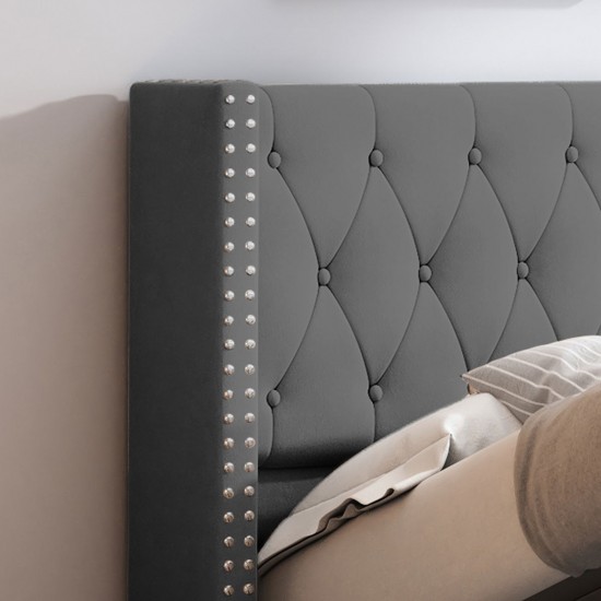 Επενδυμένο κρεβάτι Zenmor-Gkri