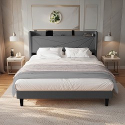 Επενδυμένο κρεβάτι Ambrey-Gkri