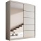 Ντουλάπα Shelvia 180 συρόμενη -Cashmere