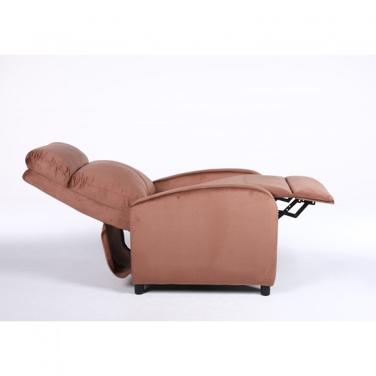 Πολυθρόνα Ανακλινόμενη ArteLibre TUREIS Καφέ Βελούδο 68x86x99cm