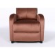 Πολυθρόνα Ανακλινόμενη ArteLibre TUREIS Καφέ Βελούδο 68x86x99cm