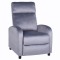 Πολυθρόνα Ανακλινόμενη ArteLibre TUREIS Γκρι Βελούδο 68x86x99cm
