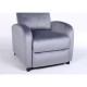 Πολυθρόνα Ανακλινόμενη ArteLibre TUREIS Γκρι Βελούδο 68x86x99cm