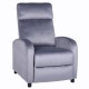 Πολυθρόνα Ανακλινόμενη ArteLibre TUREIS Γκρι Βελούδο 68x86x99cm