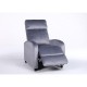Πολυθρόνα Ανακλινόμενη ArteLibre TUREIS Γκρι Βελούδο 68x86x99cm