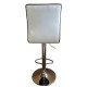 Σκαμπό Bar ArteLibre ENCANTA Λευκό/Χρώμιο PU/Μέταλλο 41x50x59/94-80/115cm
