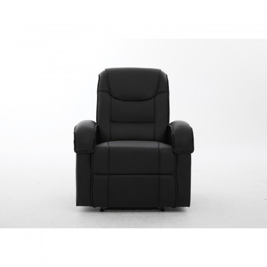 Πολυθρόνα Ανακλινόμενη ArteLibre CELAENO Μαύρο PU 80x96x97cm