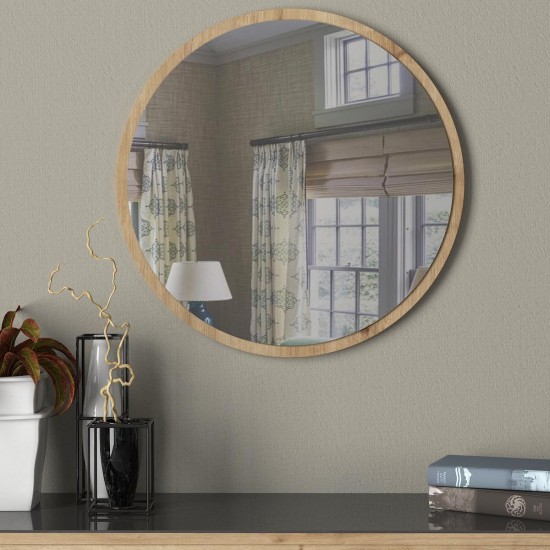 Καθρέπτης Τοίχου ArteLibre MAKUR Φυσικό Μοριοσανίδα/Γυαλί 60x60cm