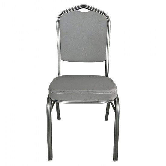 Καρέκλα Catering ArteLibre AUREVIA Γκρι/Ασημί Ύφασμα/Μέταλλο 57x40x93cm