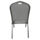 Καρέκλα Catering ArteLibre AUREVIA Γκρι/Ασημί Ύφασμα/Μέταλλο 57x40x93cm