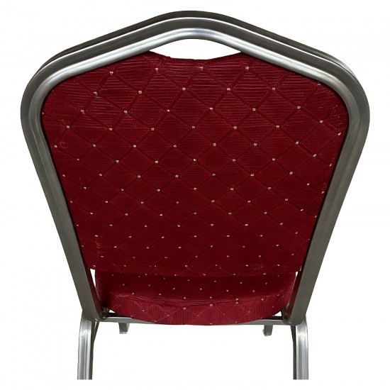 Καρέκλα Catering ArteLibre AUREVIA Κόκκινο/Ασημί Ύφασμα/Μέταλλο 57x40x93cm