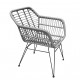 Καρέκλα Κήπου ArteLibre TERESINA Γκρι/Μαύρο Μέταλλο/Rattan 58x59x81cm