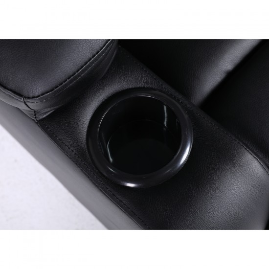 Πολυθρόνα Ανακλινόμενη ArteLibre RANA Μαύρο PU 80x95x103cm