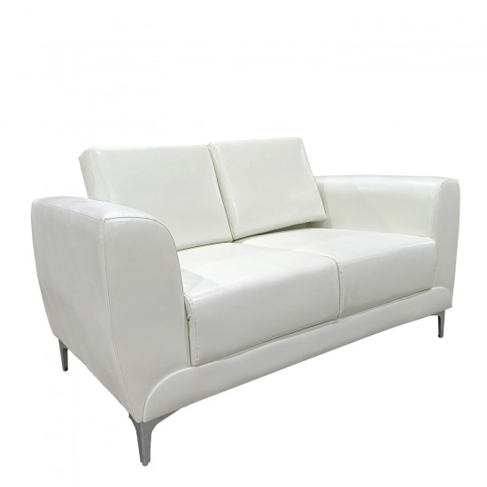 Καναπές Διθέσιος ArteLibre ELFRIC Λευκό PU 142x81x81cm