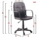 Καρέκλα Γραφείου ArteLibre ABA Μαύρο PVC 53x49x85-97cm