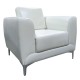 Πολυθρόνα ArteLibre ELFRIC Λευκό PU 89x81x81cm