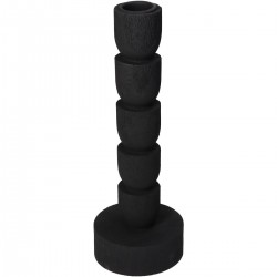 Κηροπήγιο ArteLibre Μαύρο Polyresin 8x8x22.5cm