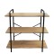 Ραφιέρα ArteLibre AVEIRO Φυσικό/Μαύρο MDF/Μέταλλο 80x34x80cm