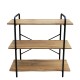 Ραφιέρα ArteLibre AVEIRO Φυσικό/Μαύρο MDF/Μέταλλο 80x34x80cm