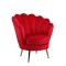 Πολυθρόνα ArteLibre FLORIAN Κόκκινο Βελούδο/Μέταλλο/Ξύλο 74x80x75cm