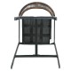 Σκαμπό Bar ArteLibre SANTORINI Μαύρο/Φυσικό Αλουμίνιο/Rattan 55x56x99cm
