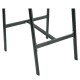 Σκαμπό Bar ArteLibre SANTORINI Μαύρο/Φυσικό Αλουμίνιο/Rattan 55x56x99cm