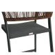 Σκαμπό Bar ArteLibre SANTORINI Ανθρακί/Φυσικό Αλουμίνιο/Rattan 55x56x99cm