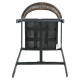 Σκαμπό Bar ArteLibre SANTORINI Ανθρακί/Φυσικό Αλουμίνιο/Rattan 55x56x99cm