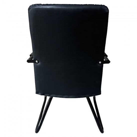 Καρέκλα Επισκέπτη ArteLibre AERIX Μαύρο PU/Μέταλλο 54x60x96cm