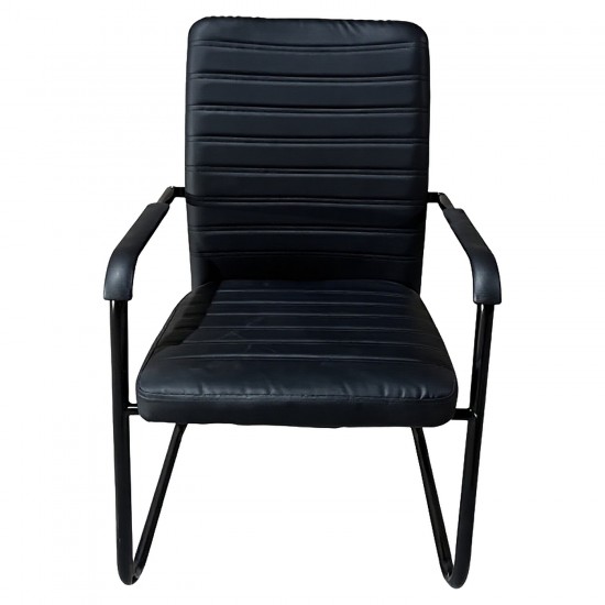 Καρέκλα Επισκέπτη ArteLibre AERIX Μαύρο PU/Μέταλλο 54x60x96cm