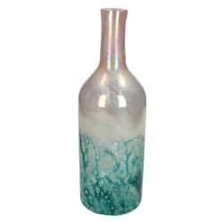 Βάζο ArteLibre Τιρκουάζ Γυαλί 12x12x36cm